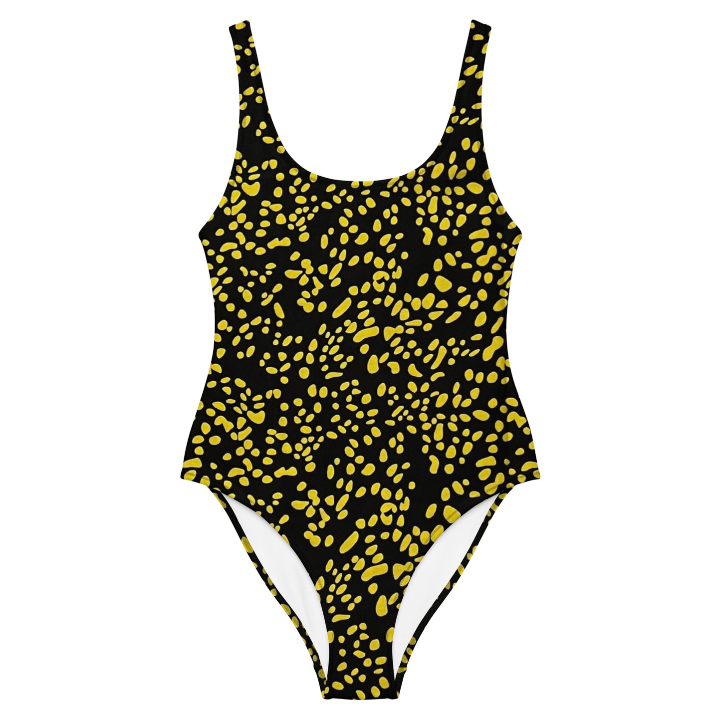 Yellow Dots Adire One-Piece Swimsuit