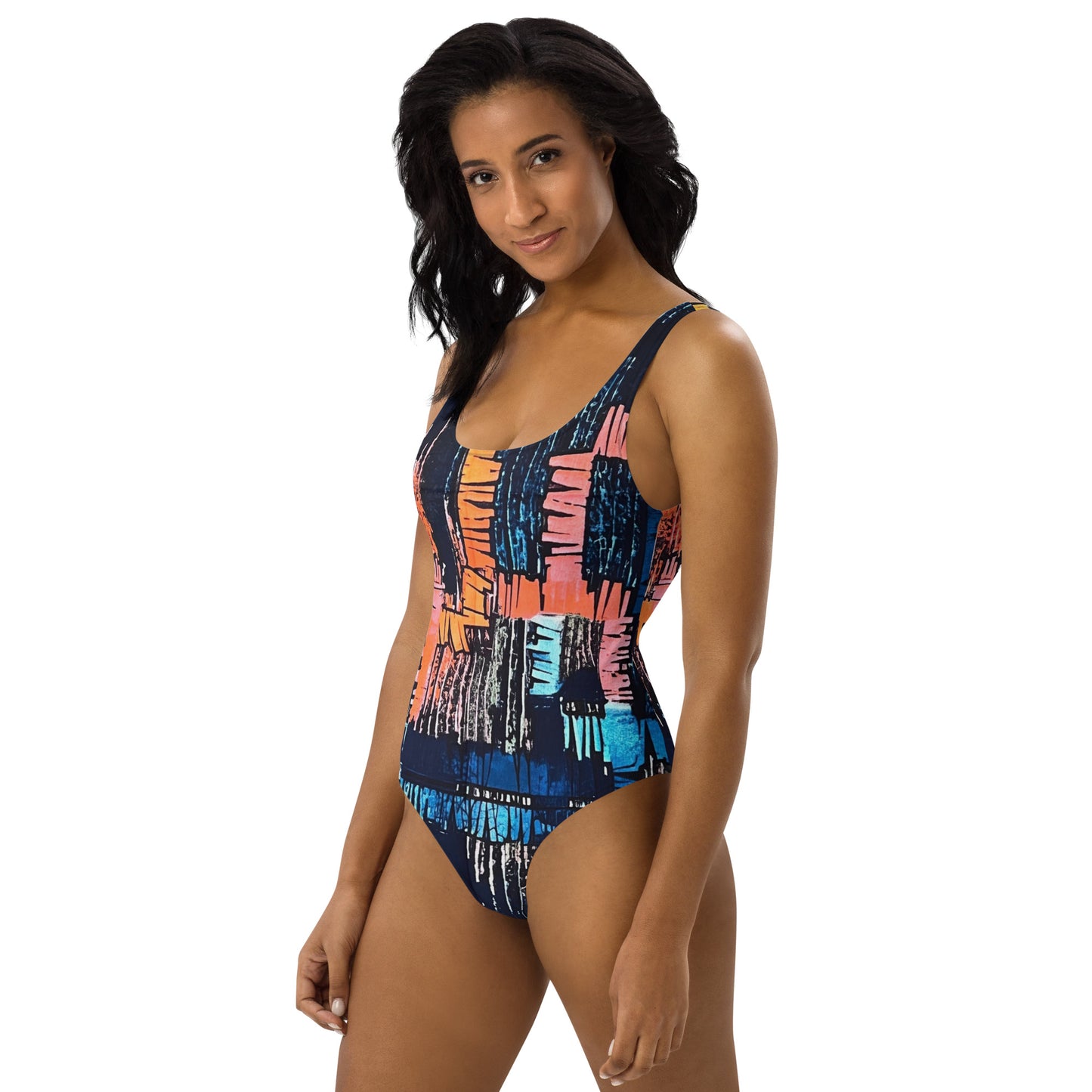 Colourful Adire One-Piece Swimsuit