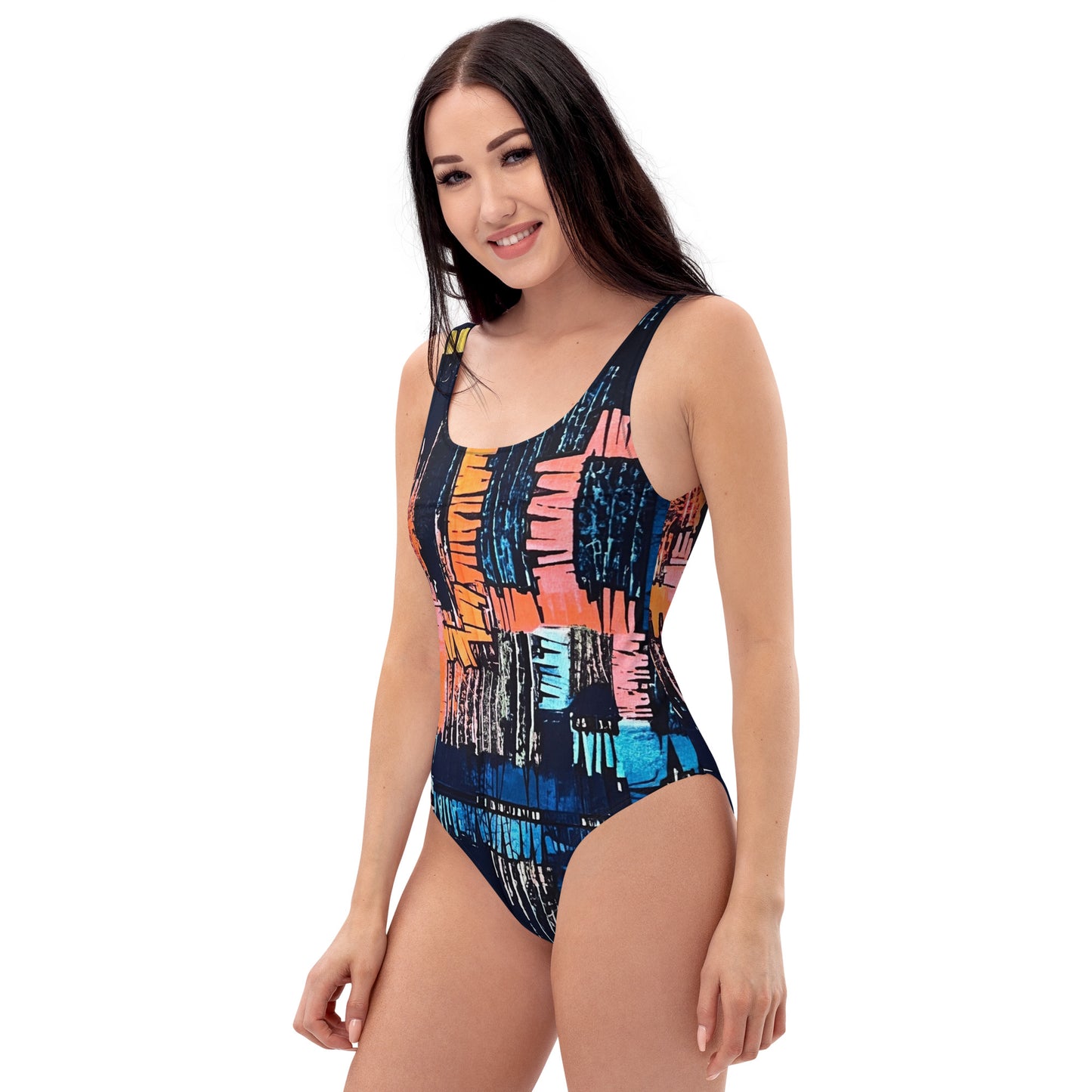 Colourful Adire One-Piece Swimsuit