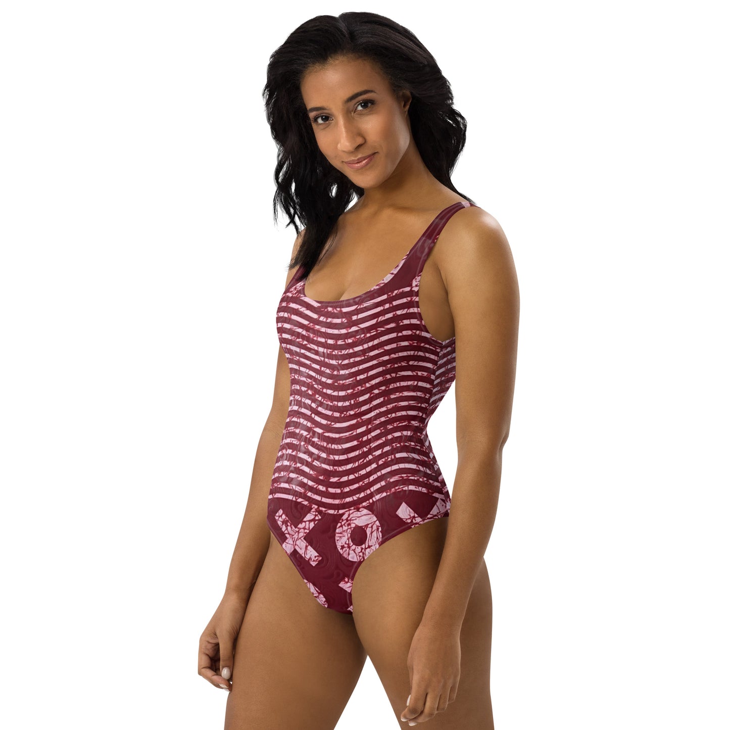 Red XO Adire One-Piece Swimsuit