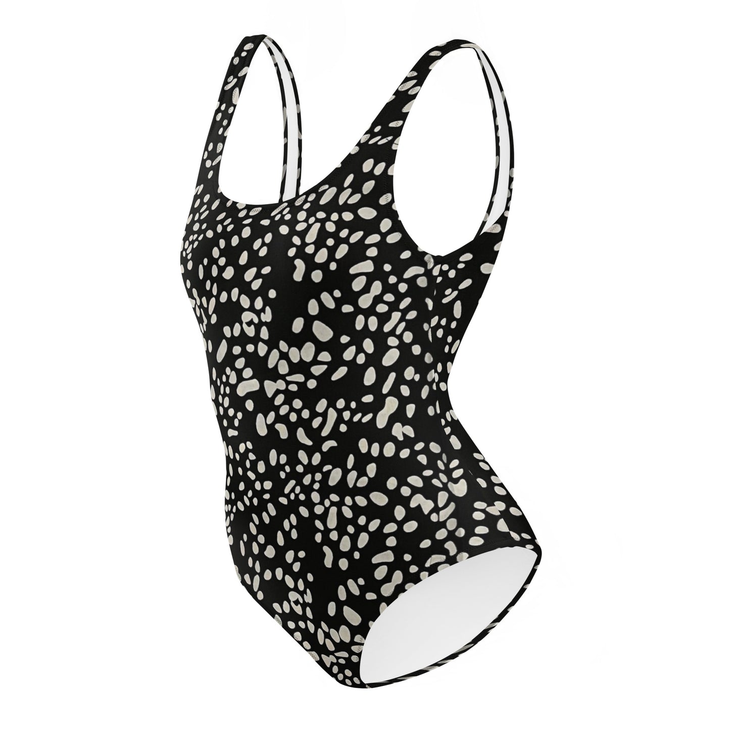 White Dots Adire One-Piece Swimsuit