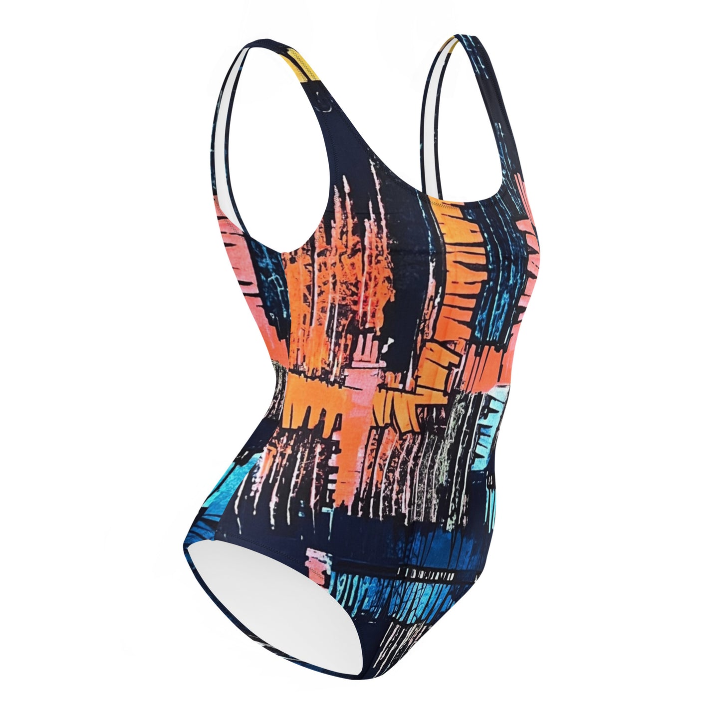 Colourful Adire One-Piece Swimsuit