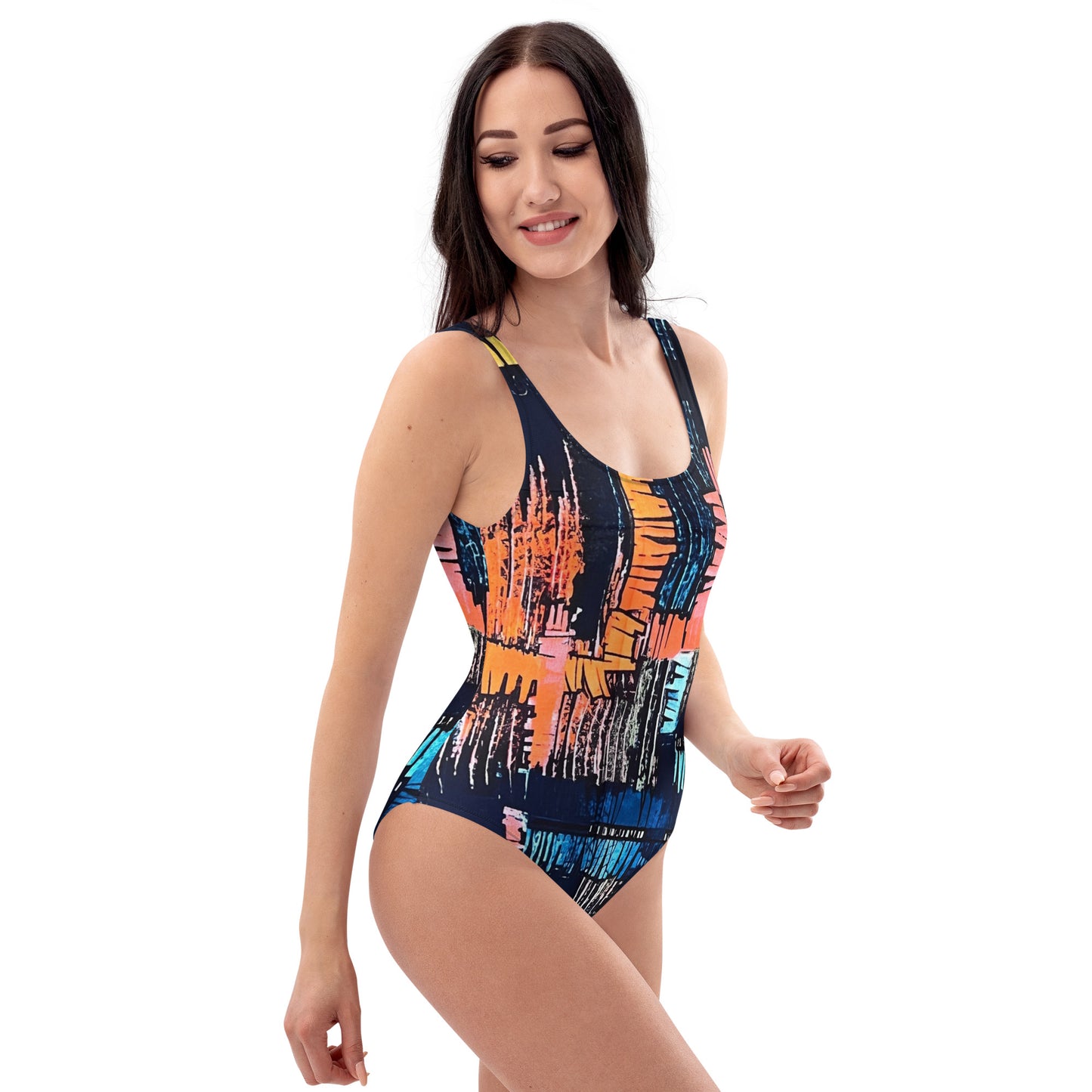 Colourful Adire One-Piece Swimsuit