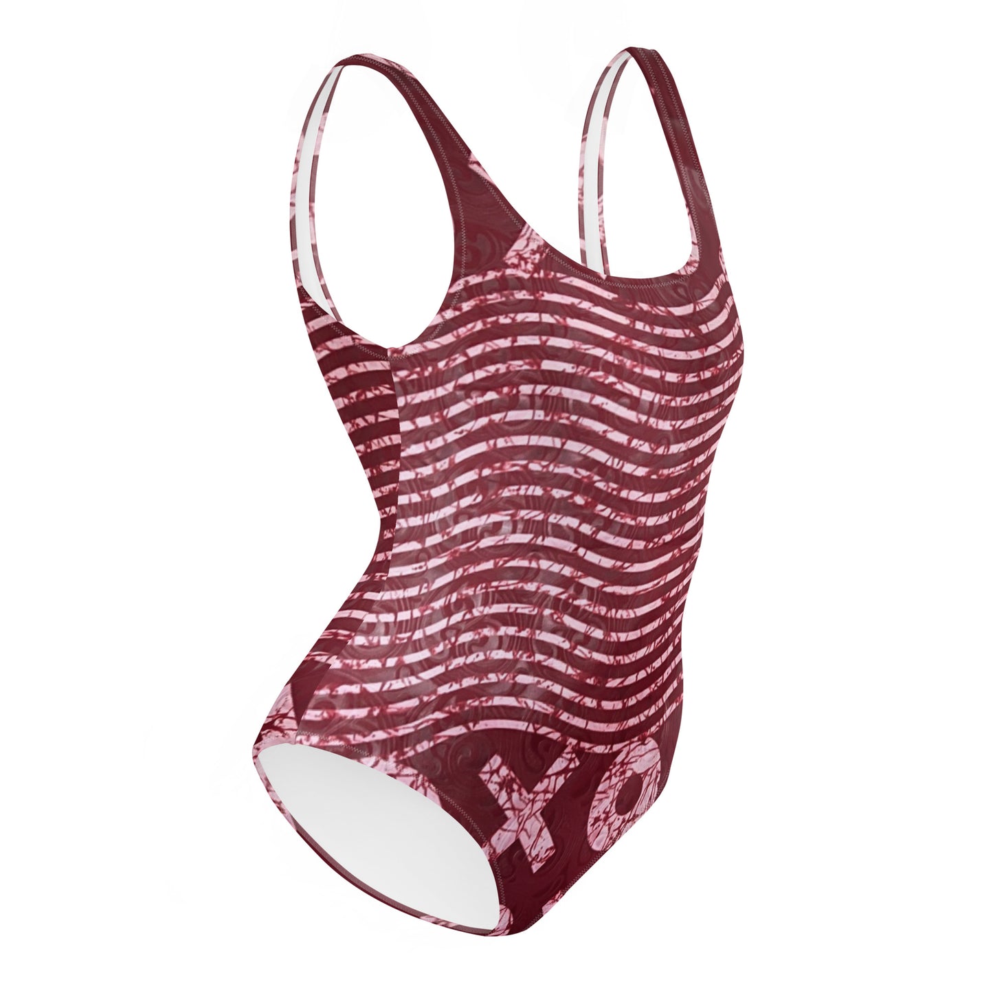 Red XO Adire One-Piece Swimsuit