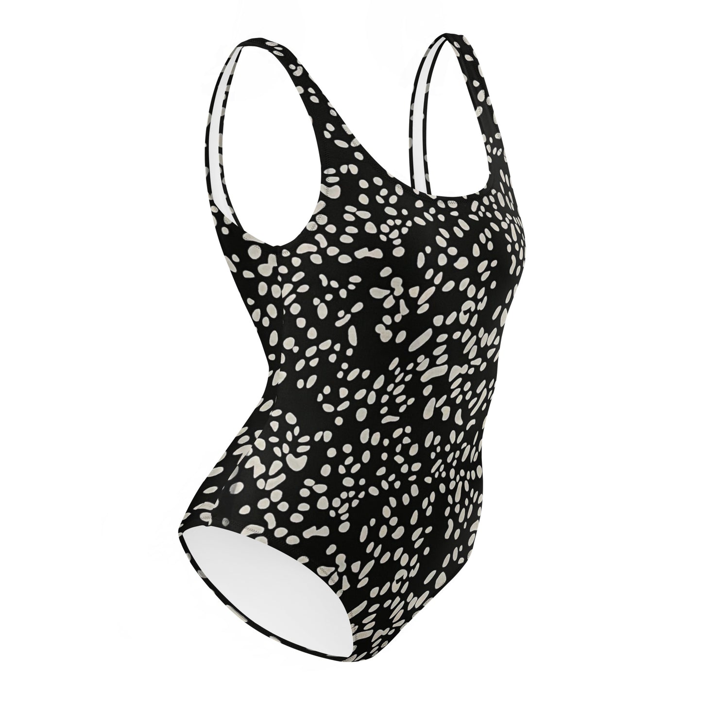 White Dots Adire One-Piece Swimsuit