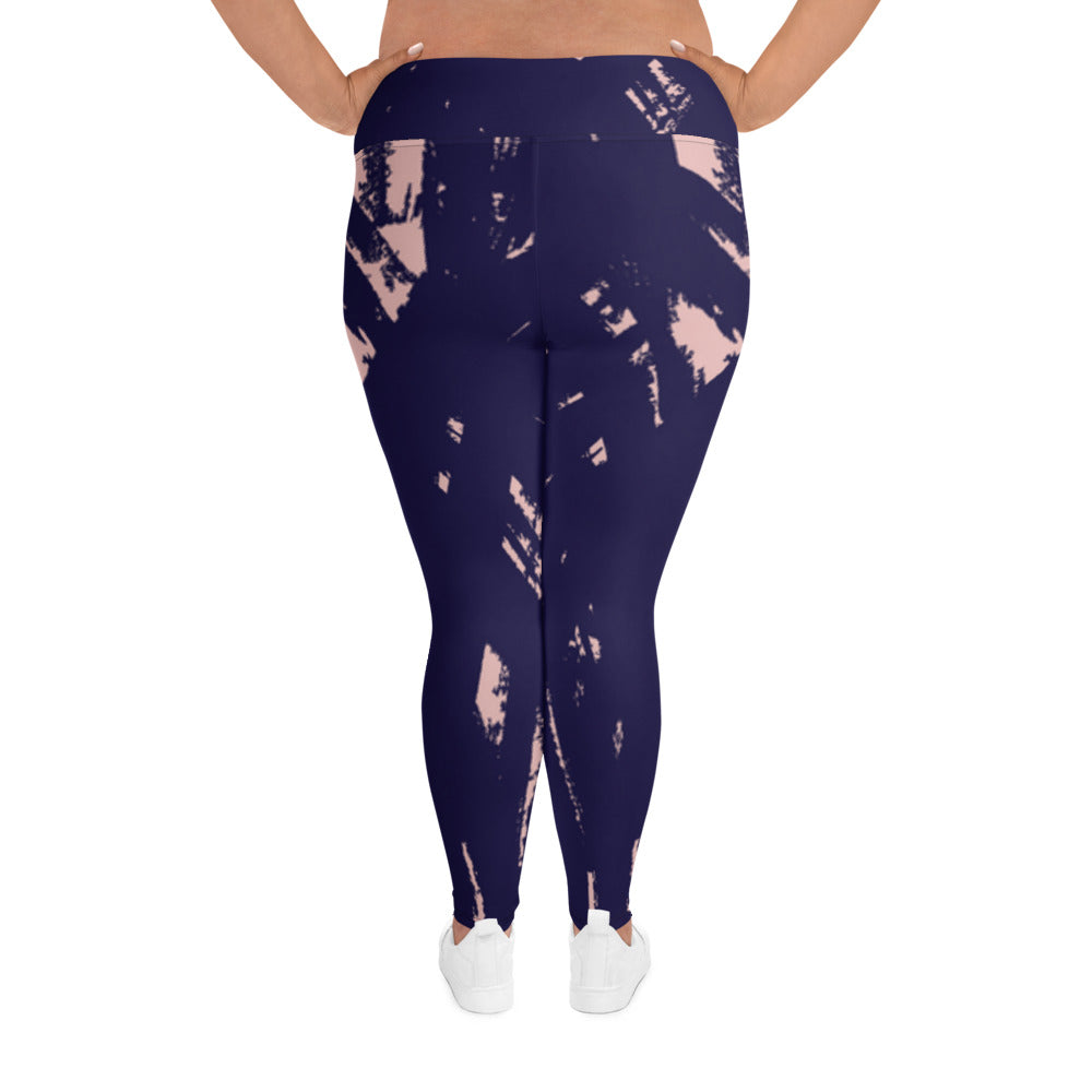 Indigo Print Plus Size Leggings