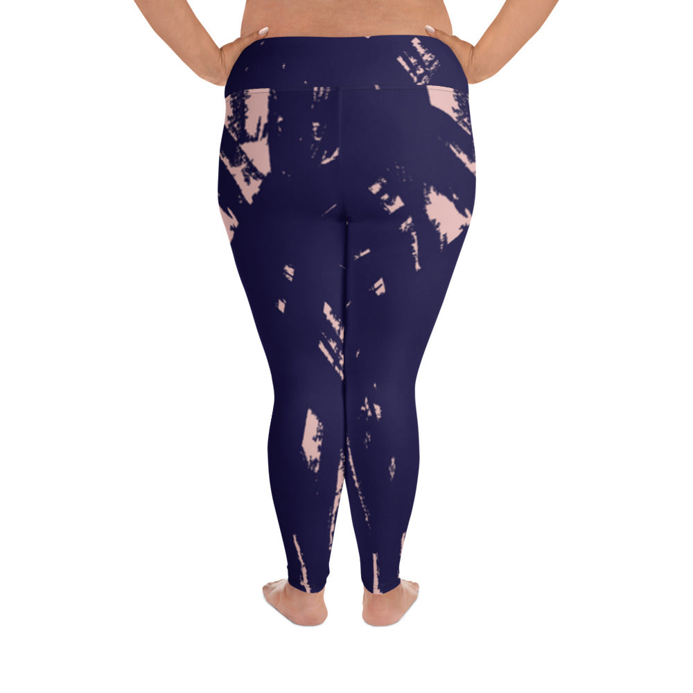 Indigo Print Plus Size Leggings