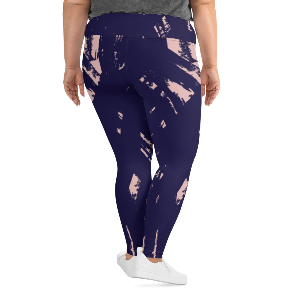 Indigo Print Plus Size Leggings