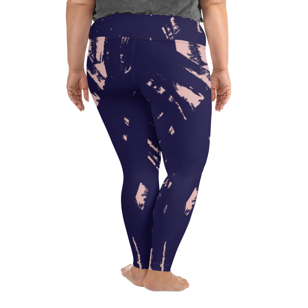 Indigo Print Plus Size Leggings