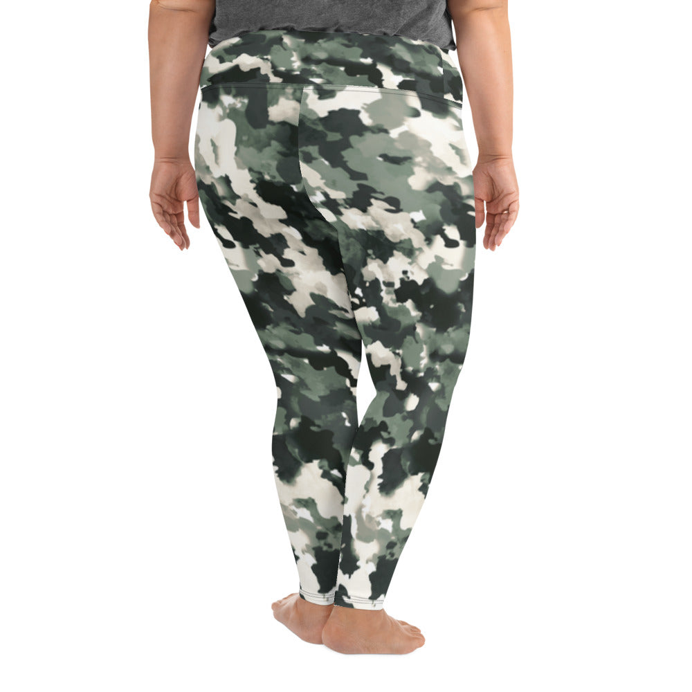 Army Print Plus Size Leggings