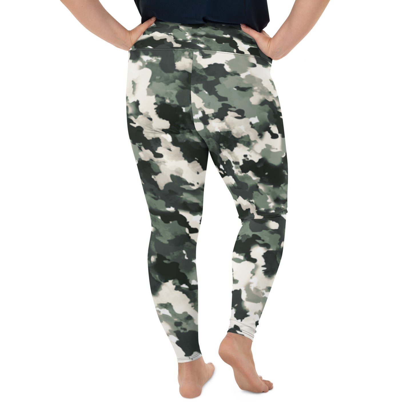 Army Print Plus Size Leggings