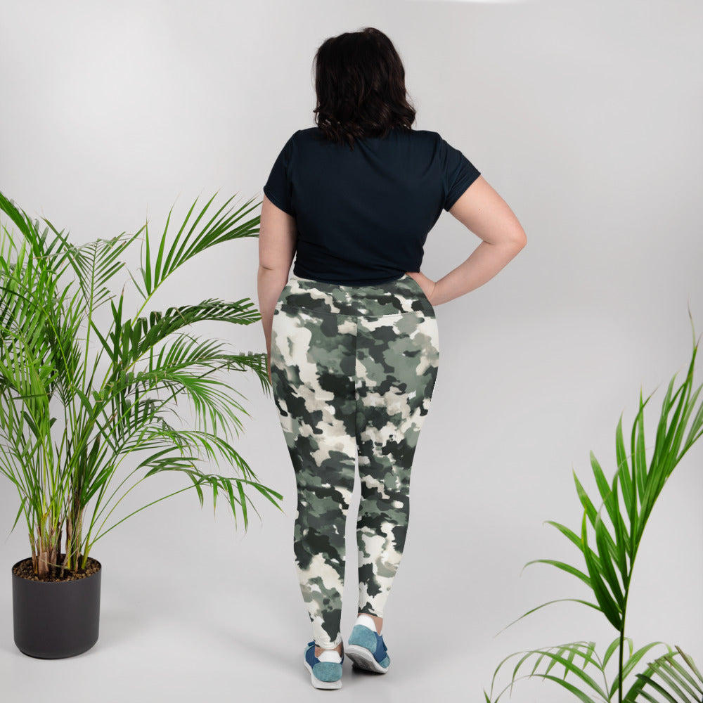 Army Print Plus Size Leggings