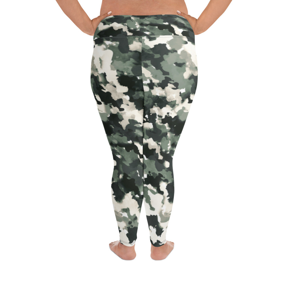 Army Print Plus Size Leggings