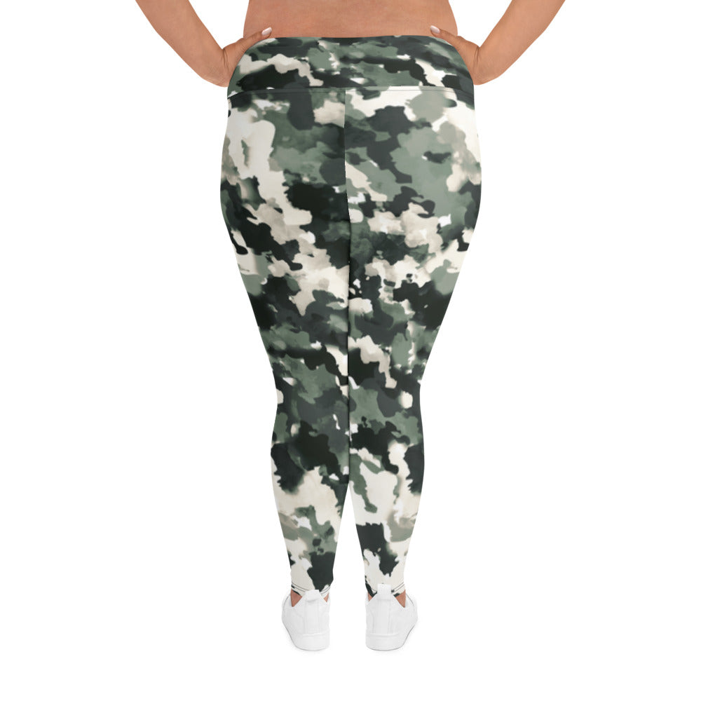 Army Print Plus Size Leggings