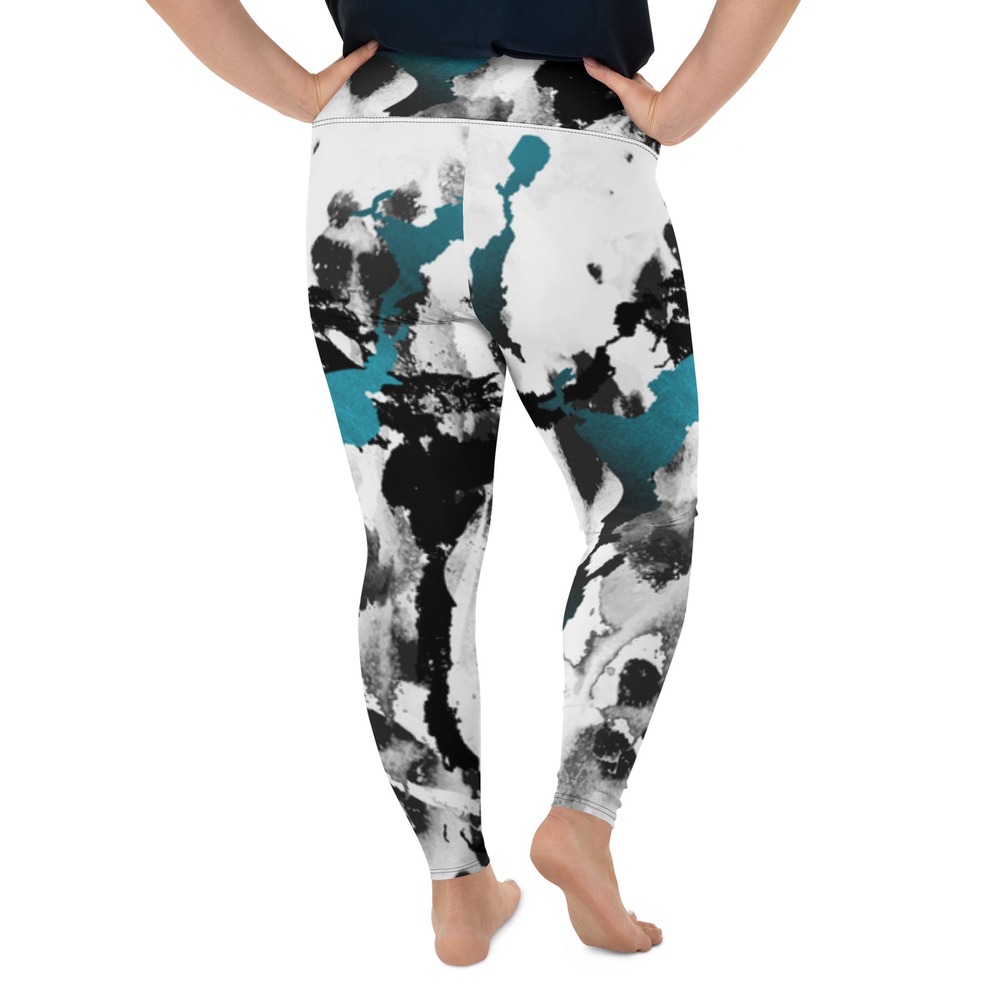 Sea Tie Dye Plus Size Leggings