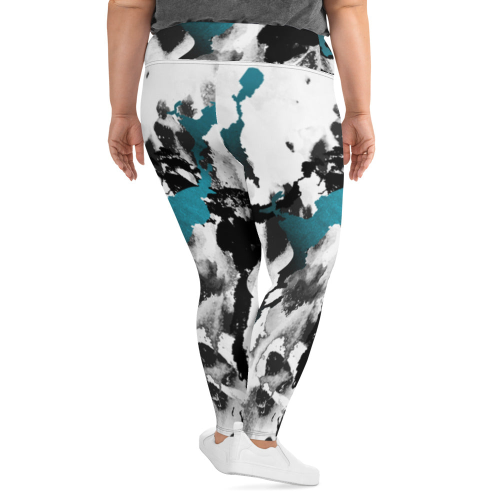 Sea Tie Dye Plus Size Leggings