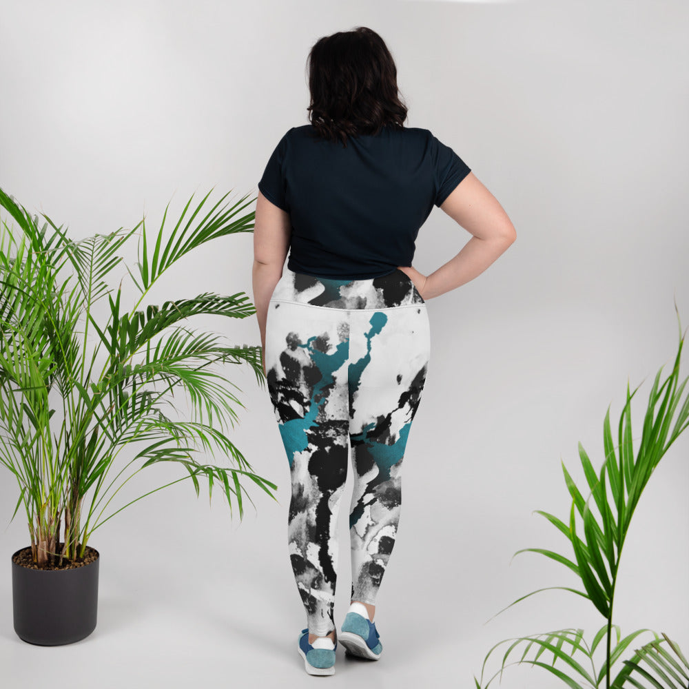 Sea Tie Dye Plus Size Leggings