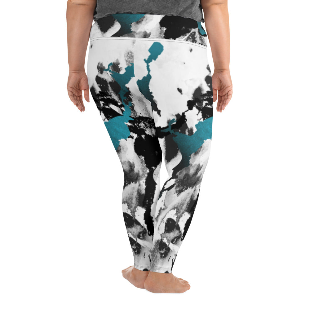 Sea Tie Dye Plus Size Leggings