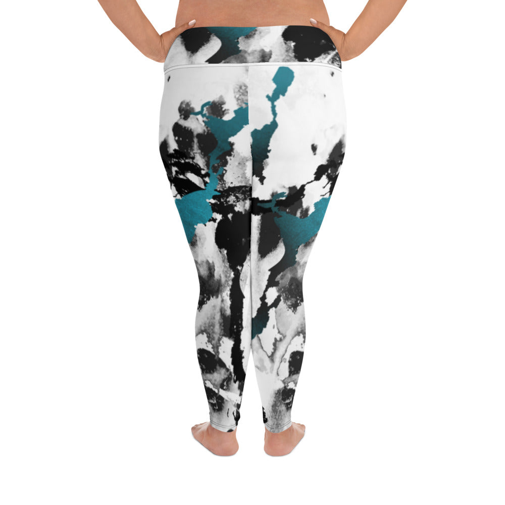 Sea Tie Dye Plus Size Leggings