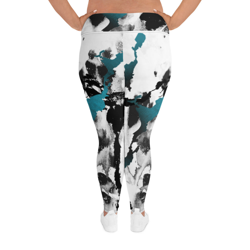 Sea Tie Dye Plus Size Leggings