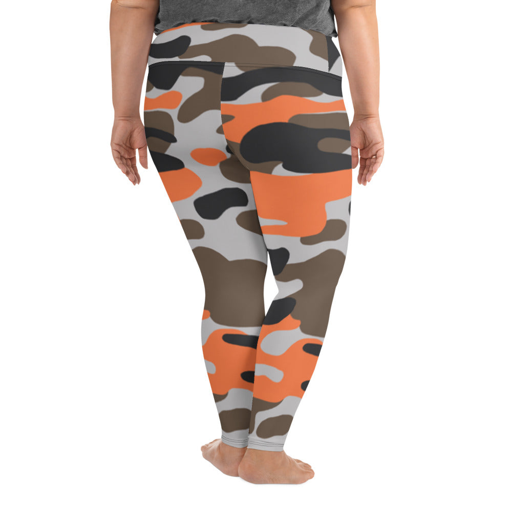 Red Army Print Plus Size Leggings