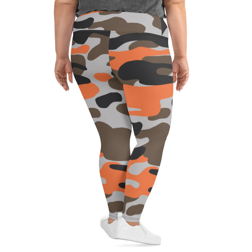 Red Army Print Plus Size Leggings