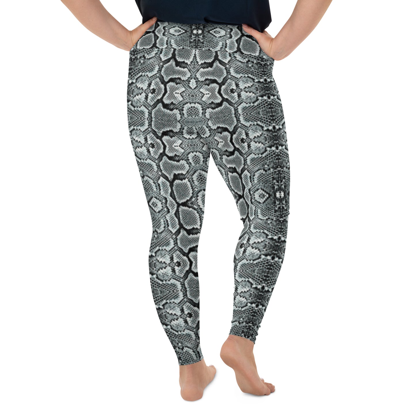 Snake Print Plus Size Leggings