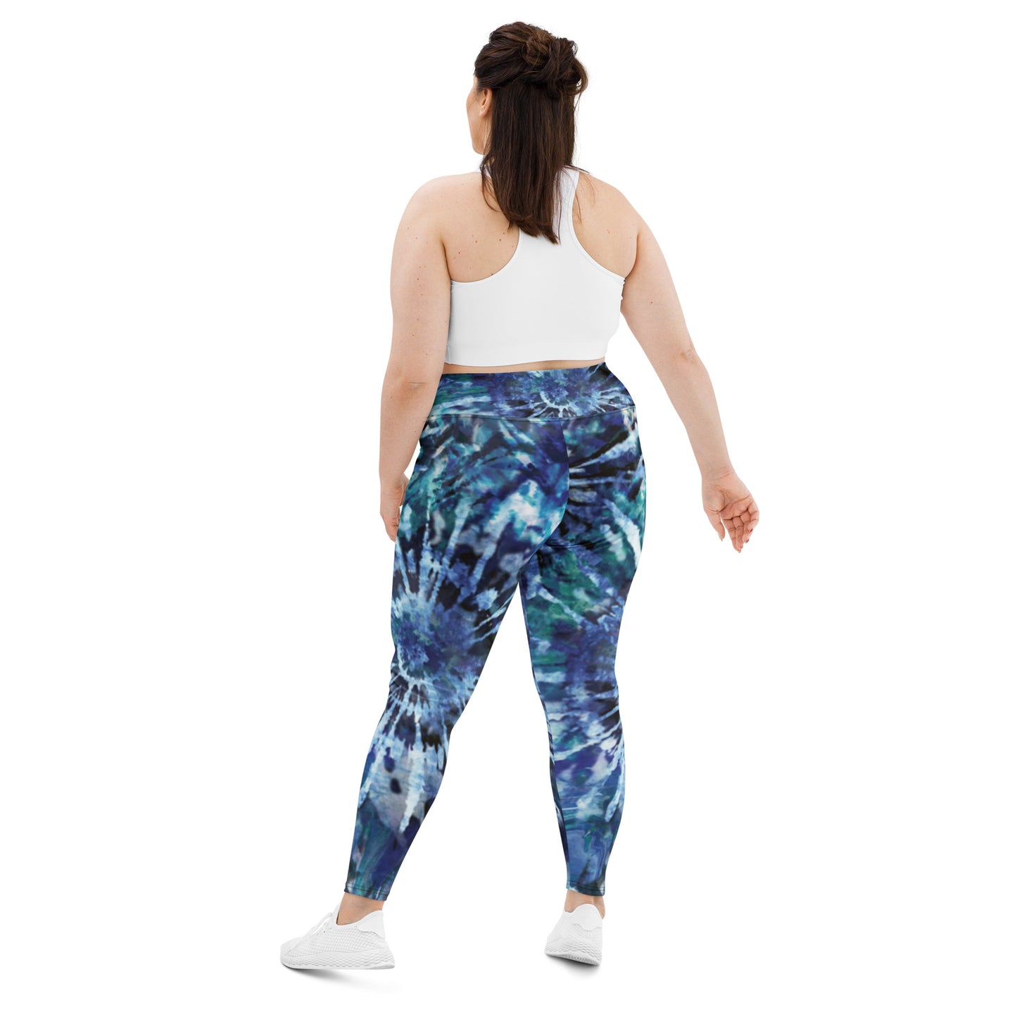 Blue Tie-Dye Plus Size Leggings