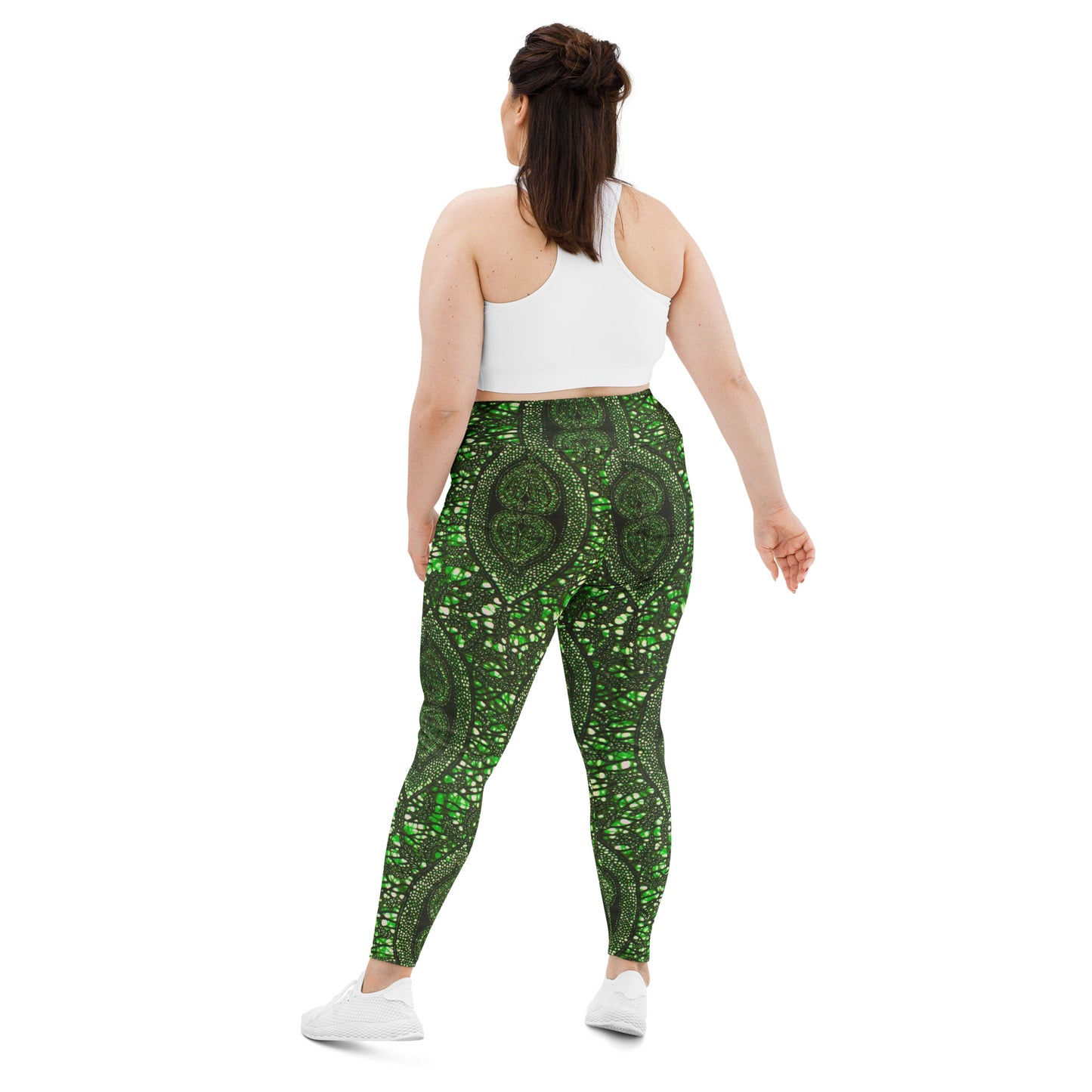 Green Peas Ankara Plus Size Leggings