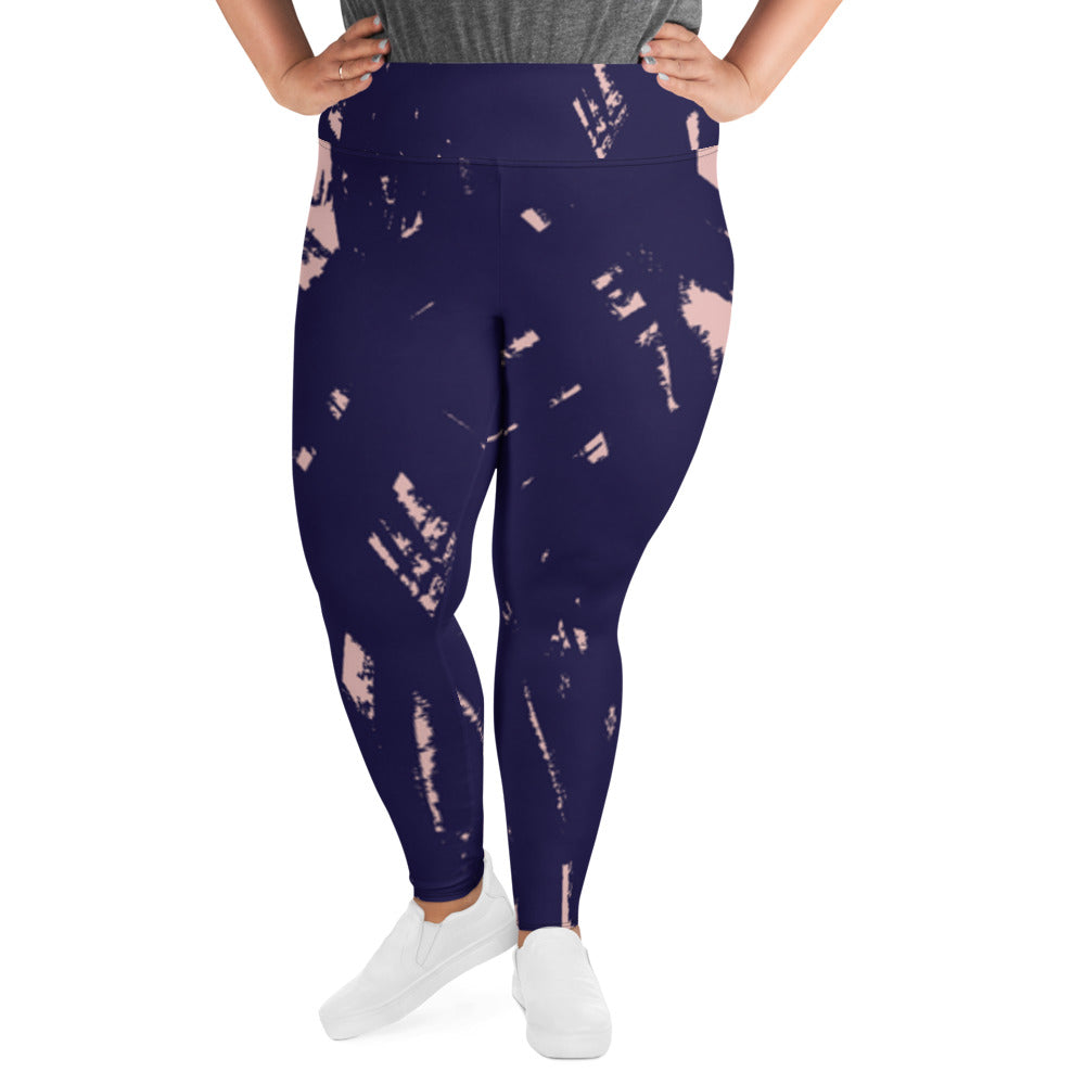 Indigo Print Plus Size Leggings