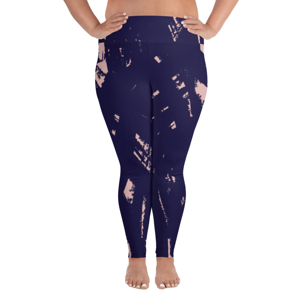 Indigo Print Plus Size Leggings