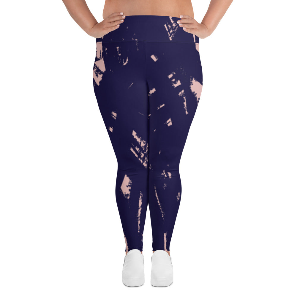 Indigo Print Plus Size Leggings