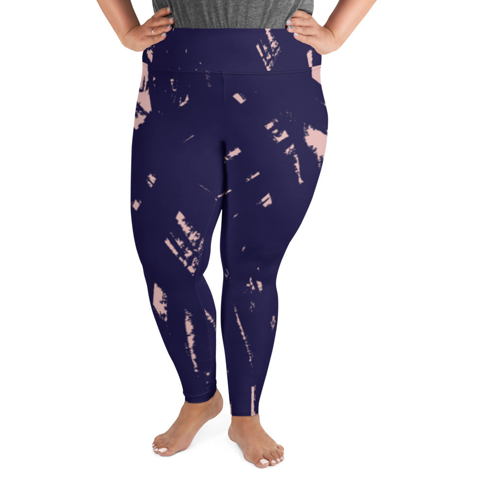 Indigo Print Plus Size Leggings