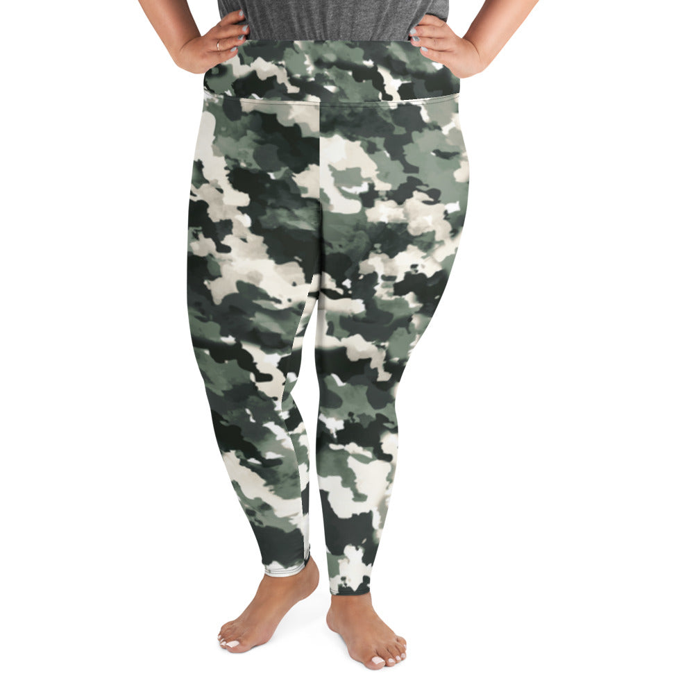 Army Print Plus Size Leggings