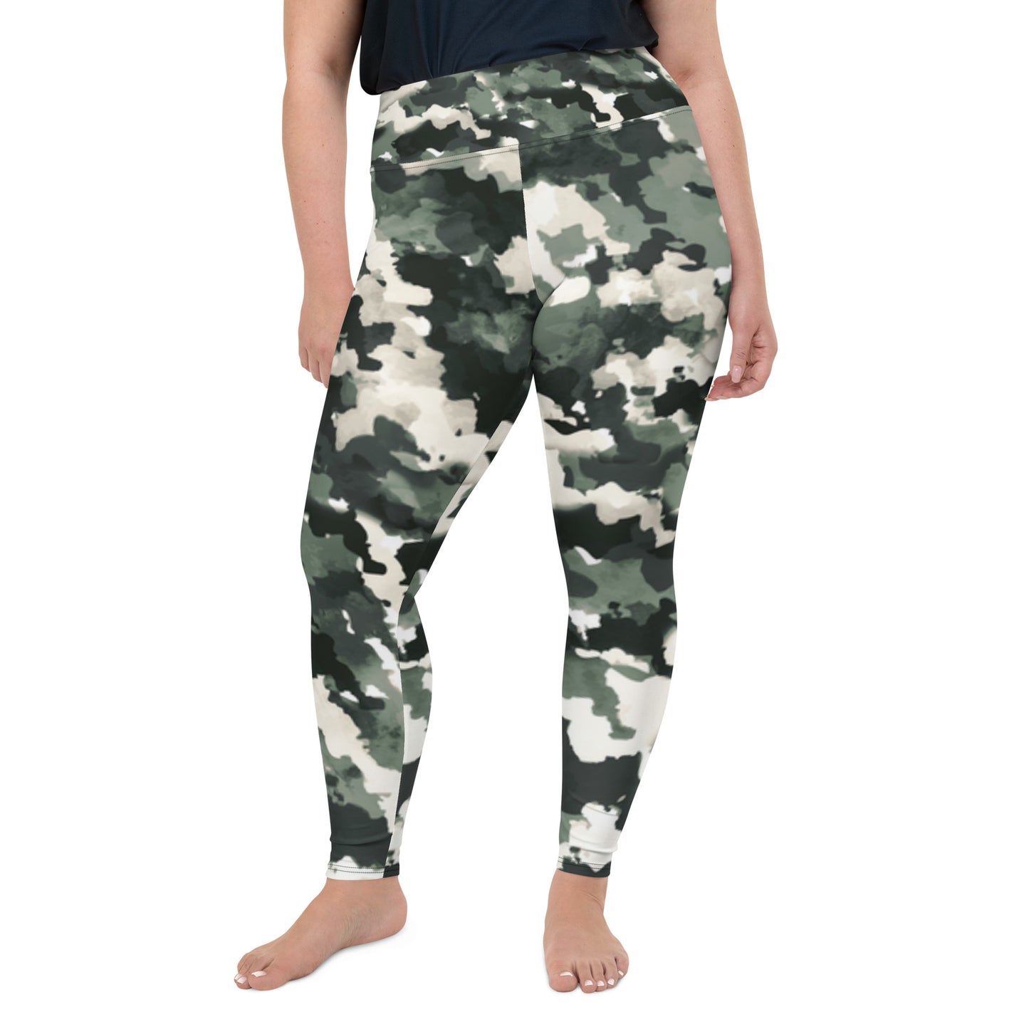 Army Print Plus Size Leggings