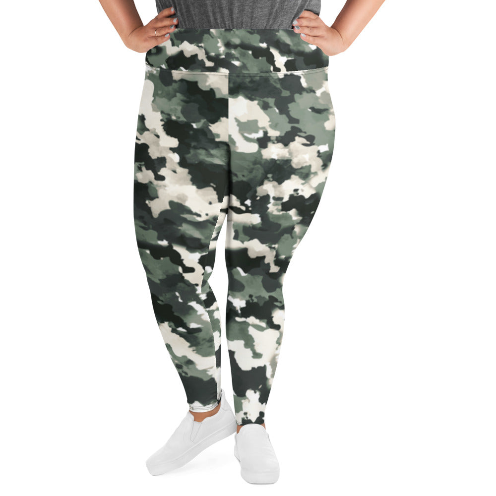 Army Print Plus Size Leggings