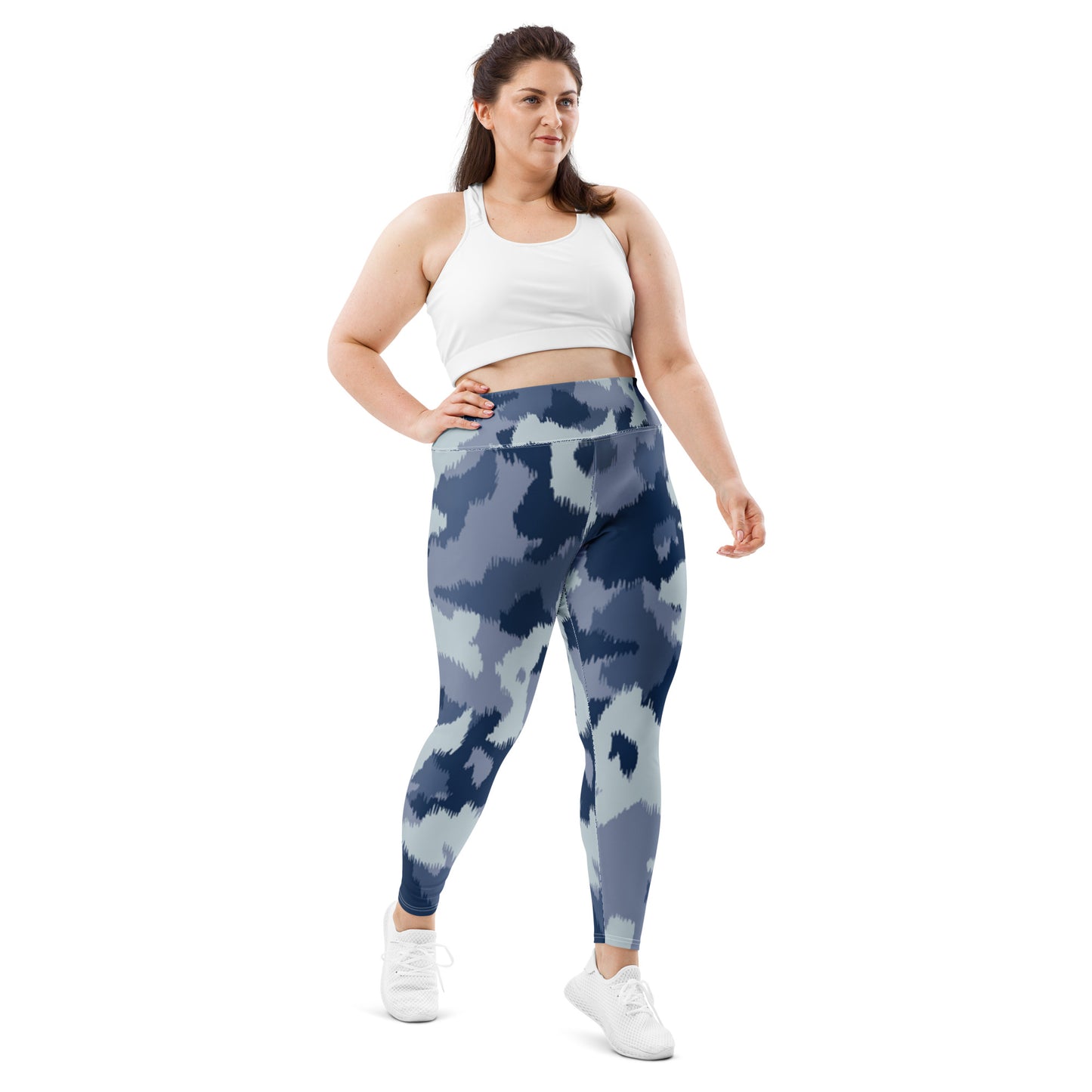 Blue Army Plus Size Leggings