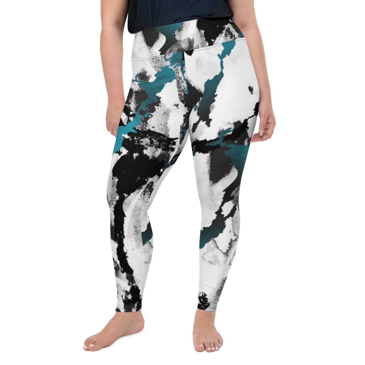 Sea Tie Dye Plus Size Leggings