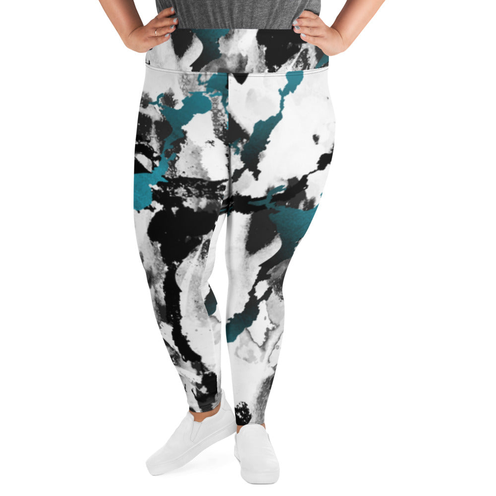 Sea Tie Dye Plus Size Leggings