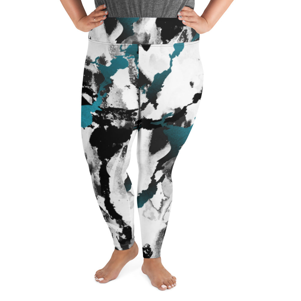 Sea Tie Dye Plus Size Leggings