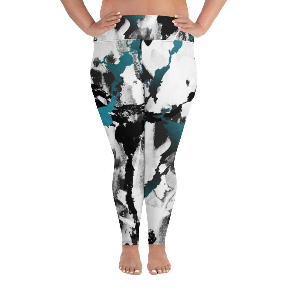 Sea Tie Dye Plus Size Leggings