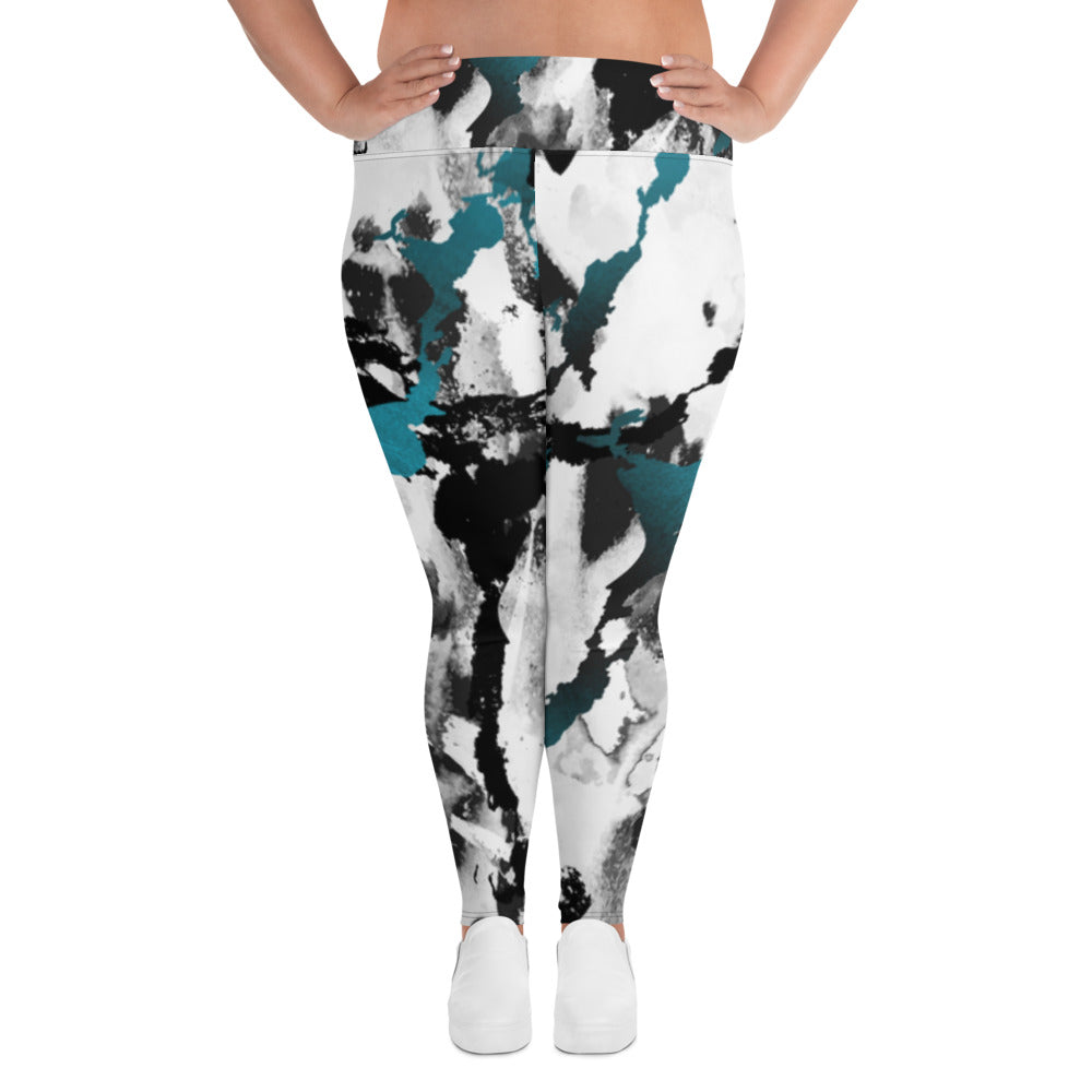 Sea Tie Dye Plus Size Leggings