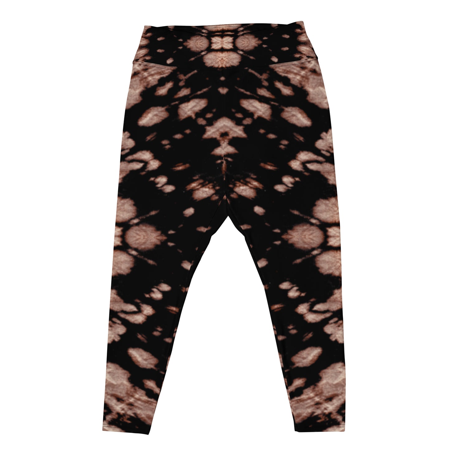 Brown Tie Dye Plus Size Leggings