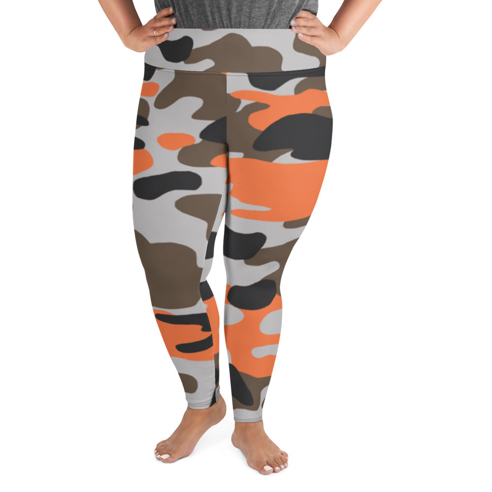 Red Army Print Plus Size Leggings