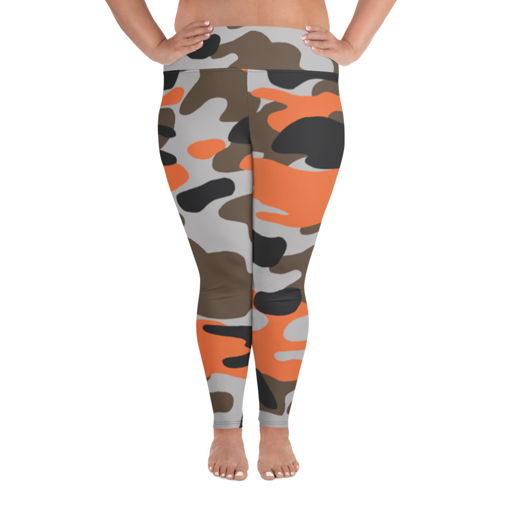 Red Army Print Plus Size Leggings