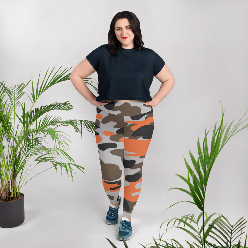 Red Army Print Plus Size Leggings