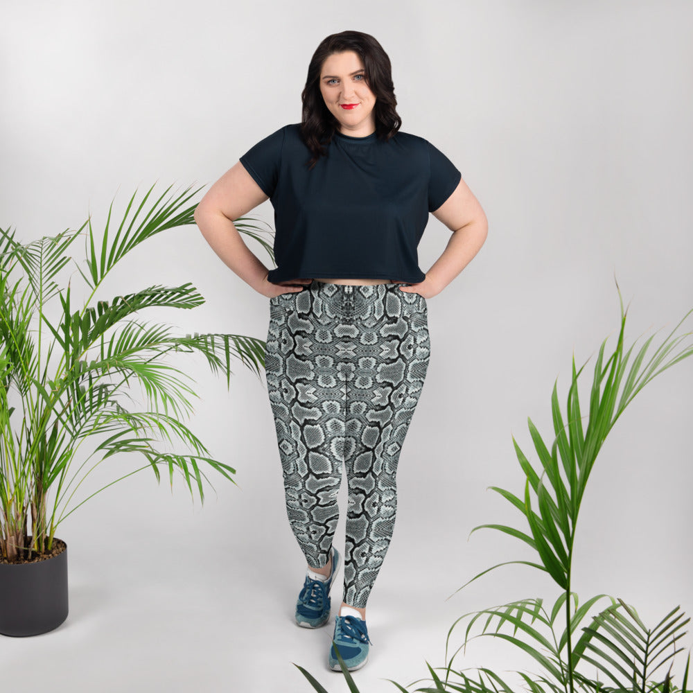 Snake Print Plus Size Leggings