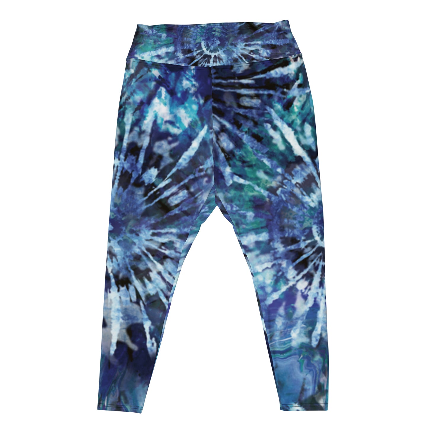 Blue Tie-Dye Plus Size Leggings