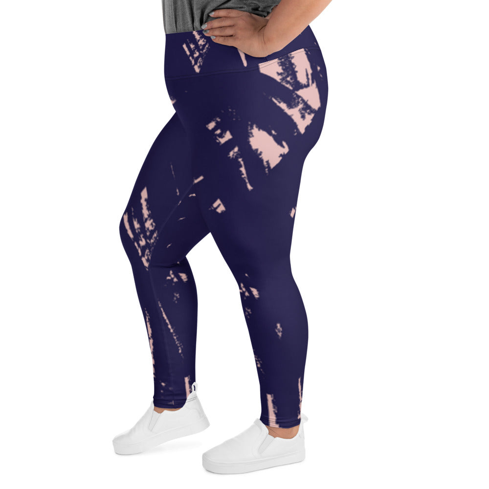 Indigo Print Plus Size Leggings