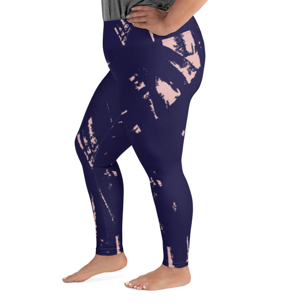 Indigo Print Plus Size Leggings